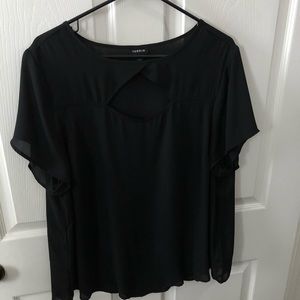 Torrid Black Keyhole Blouse size 1